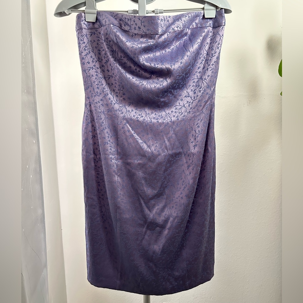 Express Vintage Strapless Mini Dress Brocade Fabric